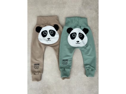 Dětské tepláky-baggy panda mocca