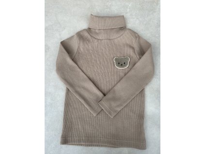 Dětský rolák žebrovaný béžový Little Bear