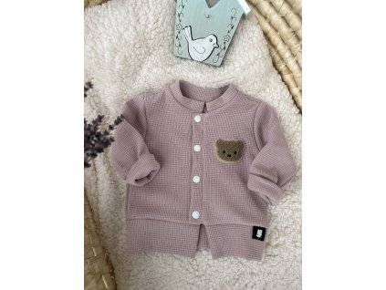Dětská mikina na druky Mini LITTLE BEAR - old rose