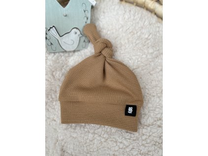 Dětská čepice mini LITTLE BEAR slaný karamel