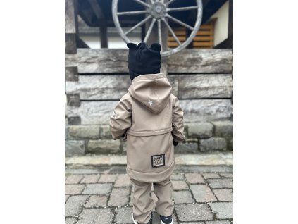 Dětská softshellová bunda mocha