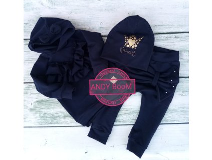 mikina black s řásením