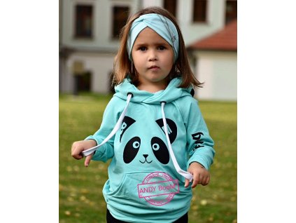 Dětská mikina panda Boom mint