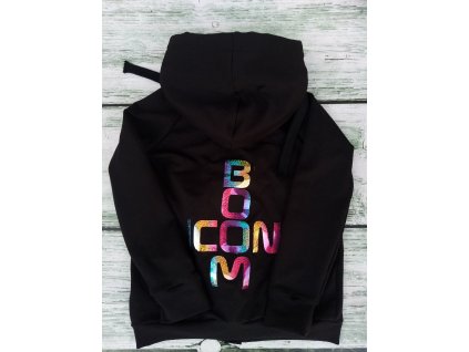 mikina zip "icon boom" black