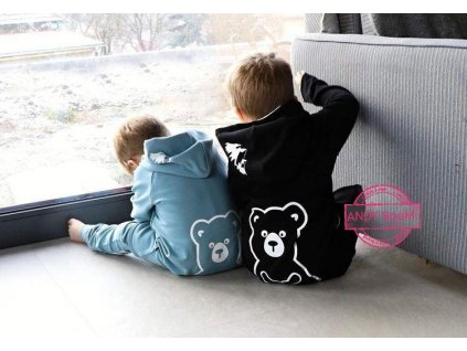 Dětská mikina/kabátek bear stone blue - Karpaty