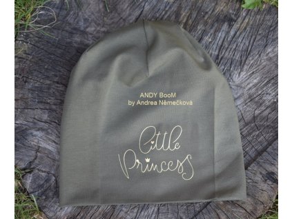 Dětská čepice Little Princess khaki