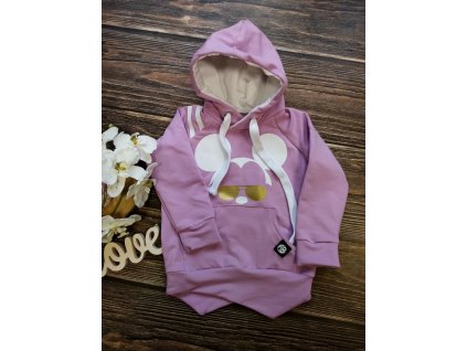 mikina Mouse lila brýle