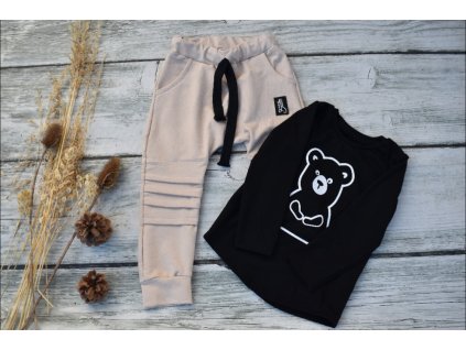 Dětské tričko černé Karpaty s dlouhým rukávem