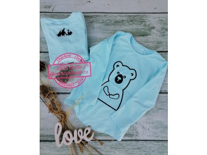 Dětské tričko mint Karpaty s dlouhým rukávem