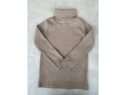 Dětský rolák žebrovaný béžový