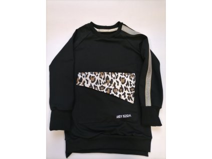 mikina černá s velkou kapsou