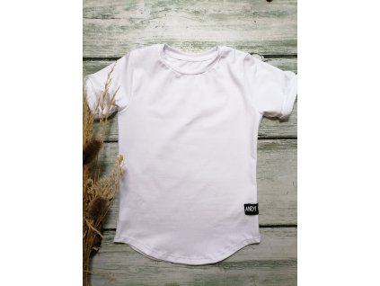 Dětské tričko BASIC bílé s krátkým rukávem