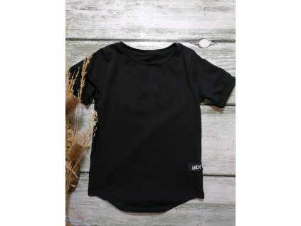 Dětské tričko BASIC černé s krátkým rukávem