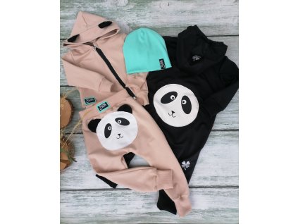 overal softshell panda černý rostoucí