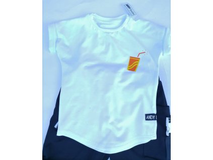 tričko bílé COOL DRINK s krátkým rukávem