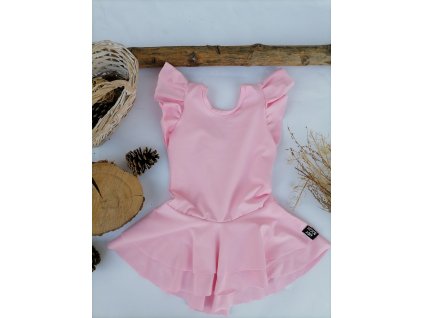 Dívčí tričko MIA candy pink s volánky a bez rukávů