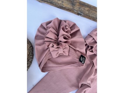 Dětský turban old rose