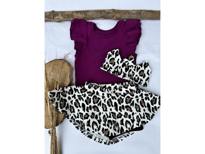 Dívčí tričko s volánky ostružina bez rukávů