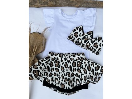 Dívčí tričko s volánky bílé a bez rukávů