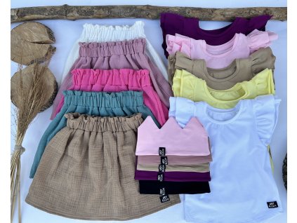 bavlněná čelenka korunka starorůžová