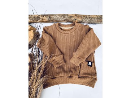 Dětský svetr karamel