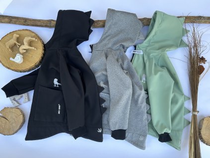 Dětská softshellová bunda DINO grey