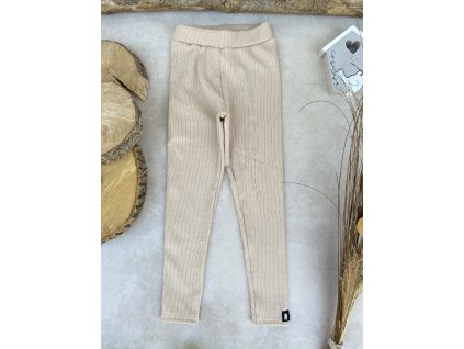 žebrované legíny mocca