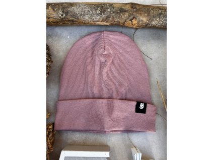 Dětská čepice žebrovaná starorůž AB4K