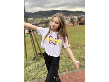 Tričko crop top POPPY good vibes