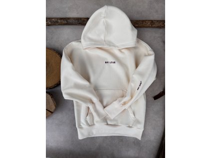 Dámská mikina BIG LOVE slonová kost klasik