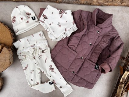 legíny žebrované s volánky pivoňky