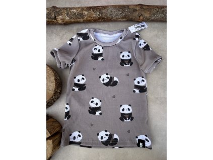 tričko žebro BASIC panda taupe