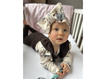 čelenka žebrovaná big mašle fialky