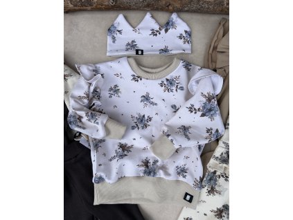 Dívčí mikina fialky s volánky