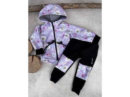 Softshellové kalhoty černé s koleny jarní louka