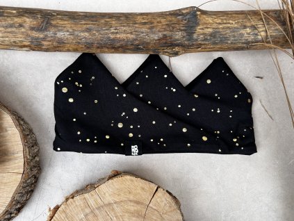 korunka golden dots na černé
