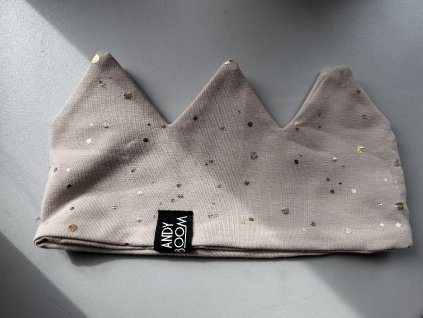 čelenka korunka golden dots na béžové