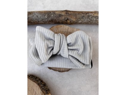 čelenka žebrovaná big mašle sand