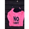 mikina NO LIMIT - neo růžová