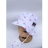 Dětský klobouk mušelín srdce na bílé