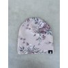 Dětská čepice Pivoňky old rose