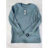 tričko žebrované BASIC dusty mint knoflík