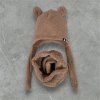 Zimní čepice ušanka Teddy Bear camel