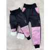 Softshellové kalhoty s beránkem black/rose