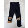 Dětské legíny žebrované vyteplené Little Bear black