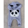 Teplákový overal panda grey rostoucí