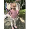 Dívčí tričko BASIC žebrované - Little girl old rose s dlouhým rukávem