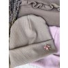 čepice žebro Little girl mocha rose