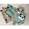 Dětské tepláky-baggy panda dusty mint