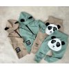Dětské tepláky-baggy panda dusty mint